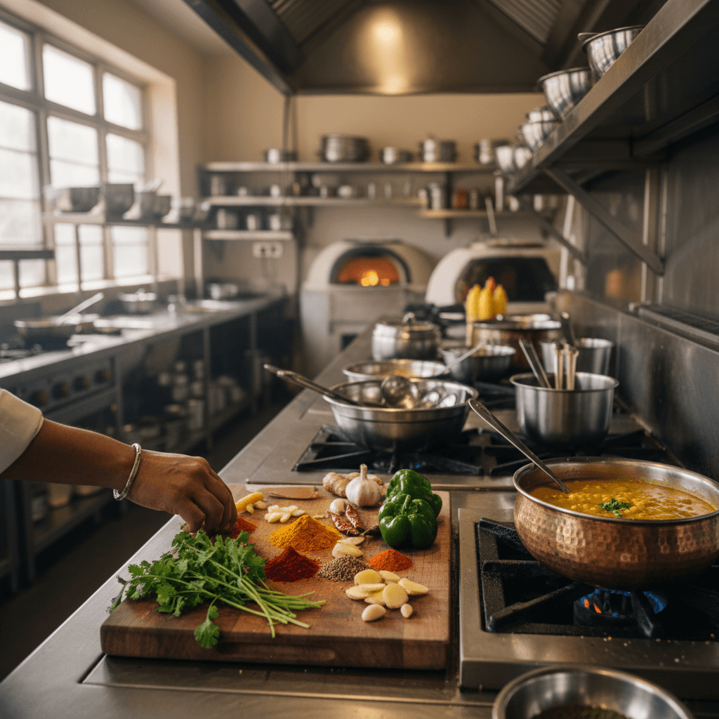 Fresh ingredients and traditional cooking methods at Punjabi Tarka